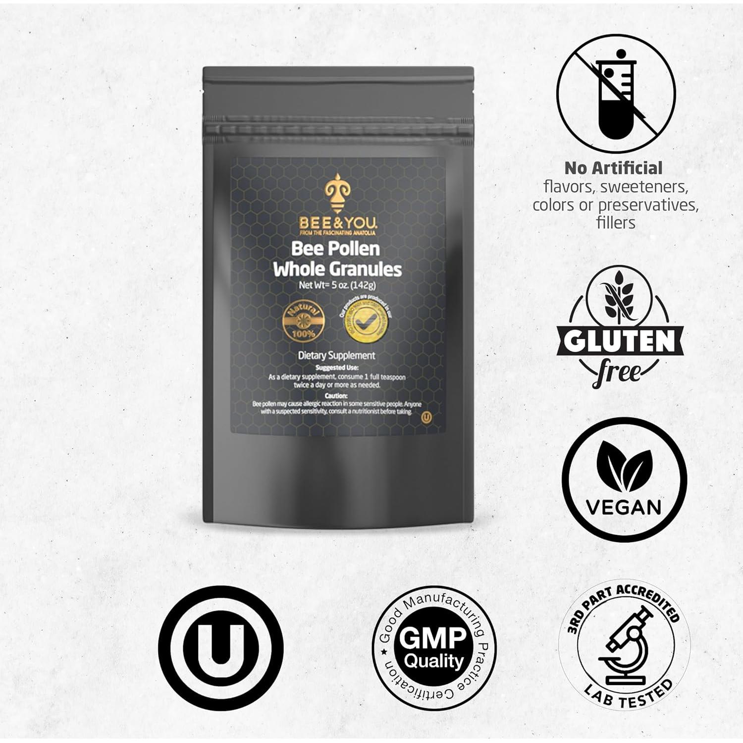 Gránulos de Polen de Abeja BEE & YOU 142 g Paquete de 2