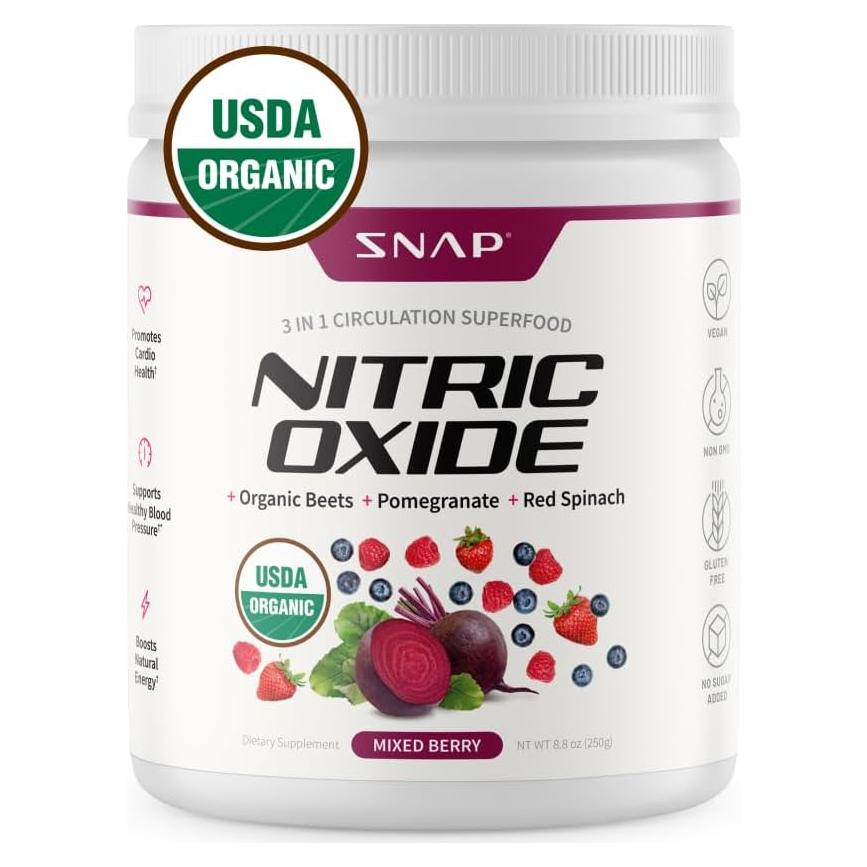 Polvo de remolacha orgánica Snap Supplements 30 porciones bayas