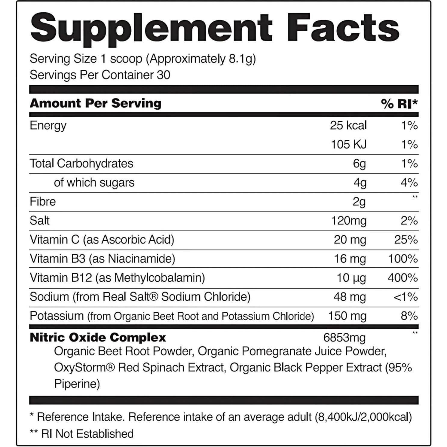 Polvo de remolacha orgánica Snap Supplements 30 porciones bayas