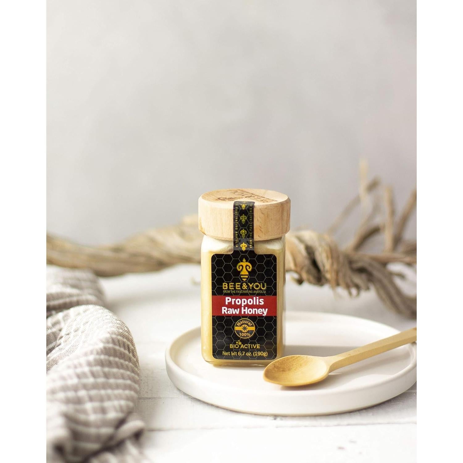 Miel Cruda Bee and You con Propóleos 190.5 g - Suplemento Inmunológico