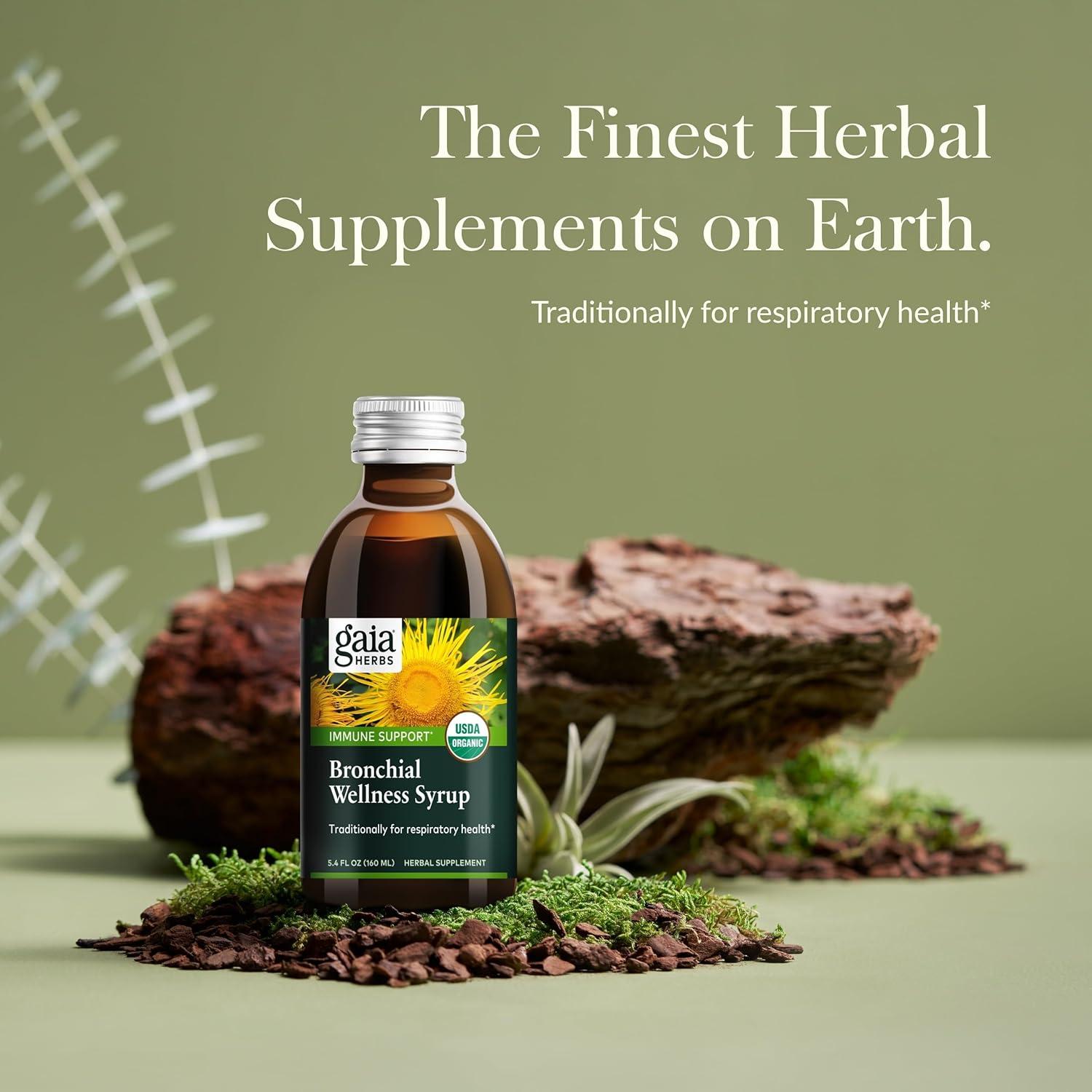 Jarabe Bronquial Gaia Herbs 160 ml - Soporte Inmunológico y Pulmonar