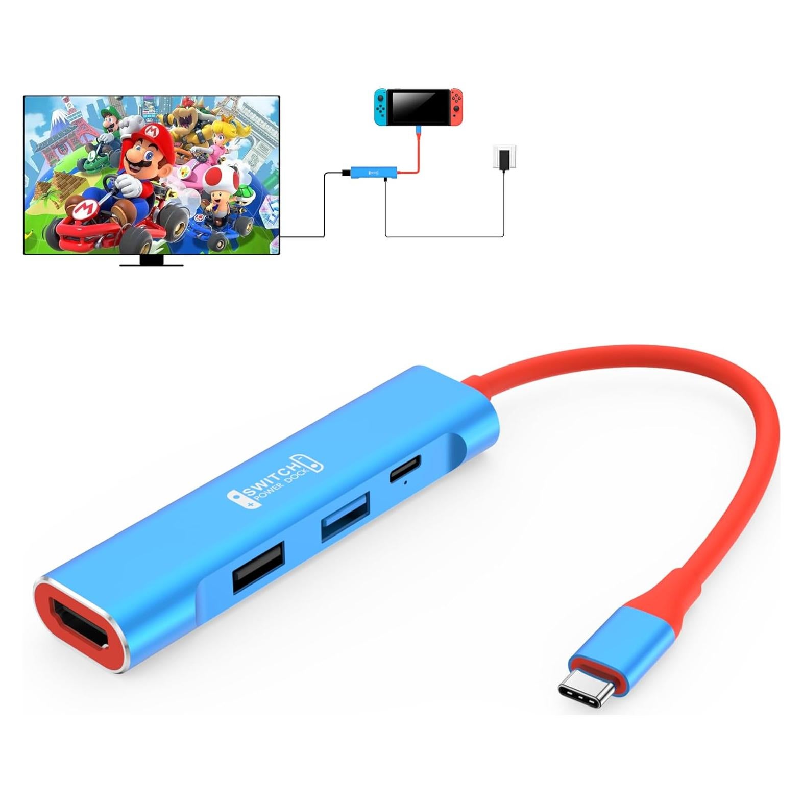 Dock RREAKA para Nintendo Switch OLED 4K USB C Portátil