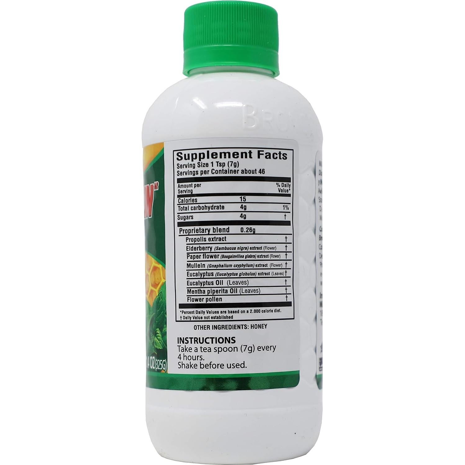 Jarabe de Miel Broncolin con Propóleos 323 g - Alivio Natural