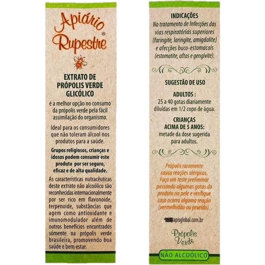 Extracto de Propóleos Verde Apiario Rupestre 30 ml Sin Alcohol