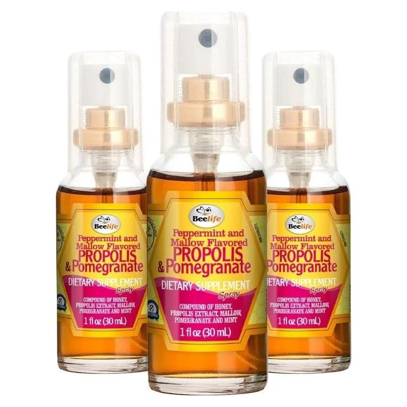 Spray de Garganta Beelife Propolis 3x90ml Menta y Granada