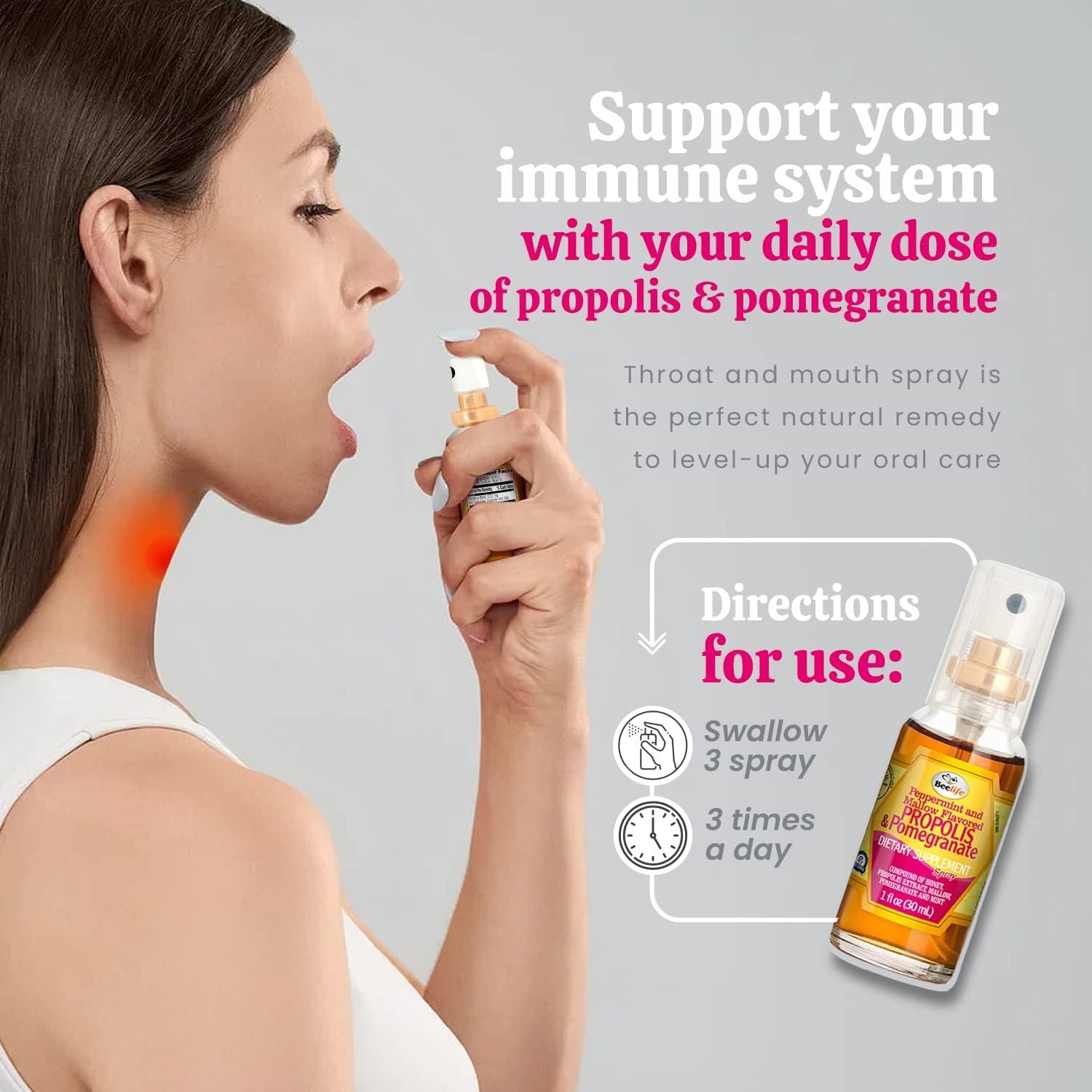 Spray de Garganta Beelife Propolis 3x90ml Menta y Granada