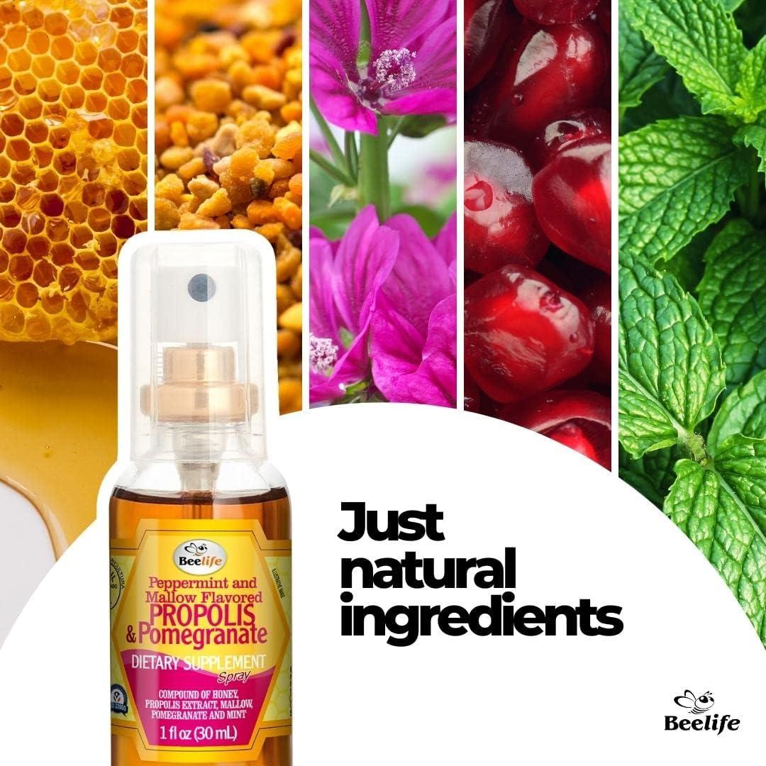 Spray de Garganta Beelife Propolis 3x90ml Menta y Granada