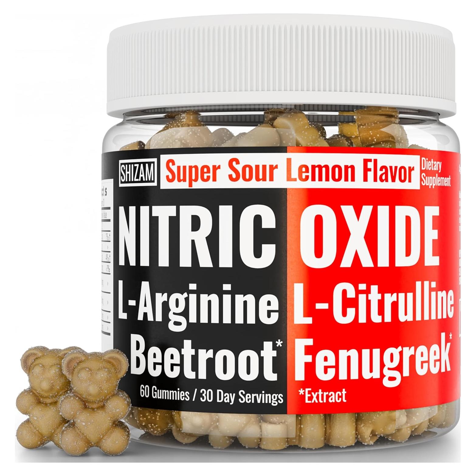 Gomitas SHIZAM Óxido Nítrico L-Arginina 500mg Sabor Limón