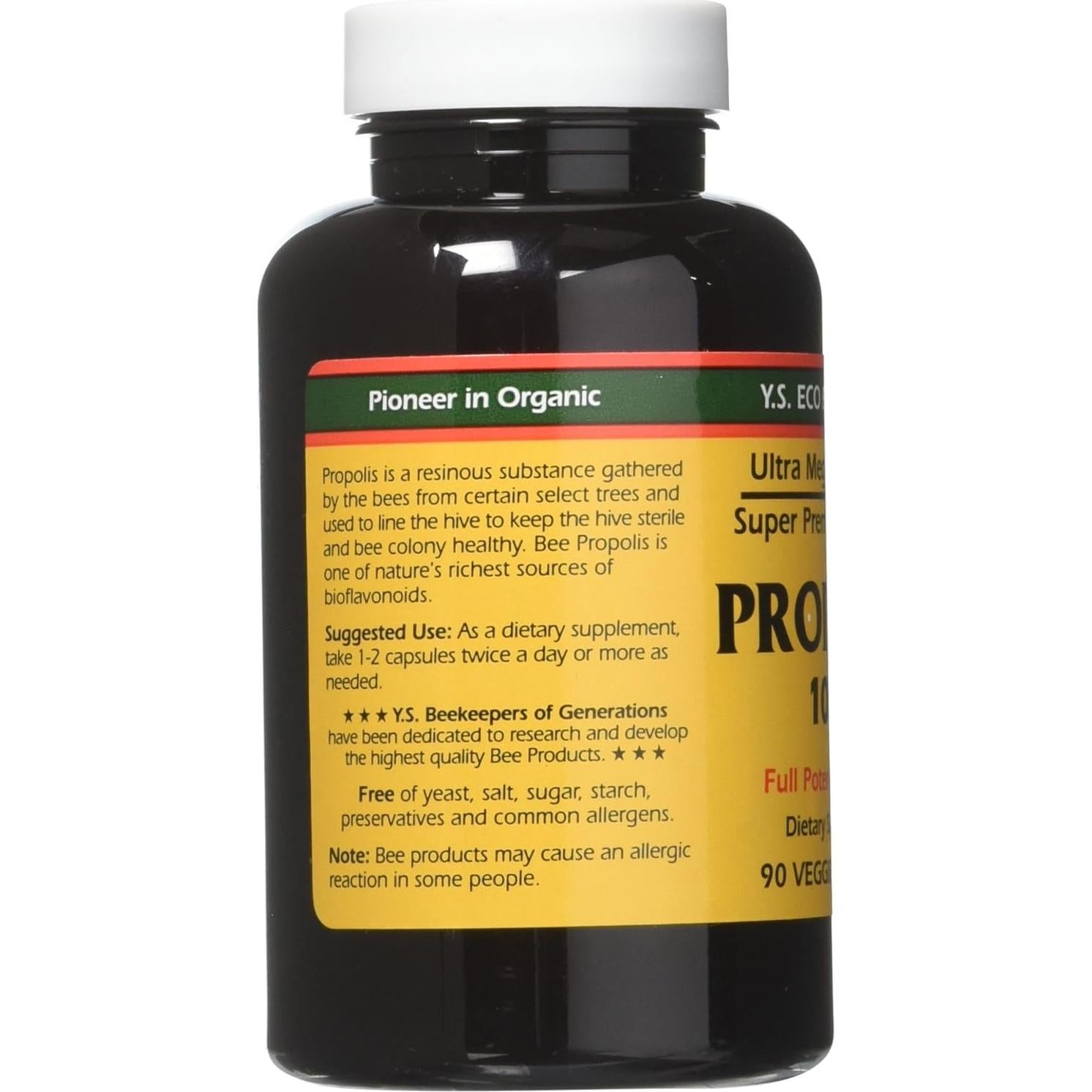 Cápsulas de Propóleos YS Eco Bee Farms 1000 - 90 Unidades x 3