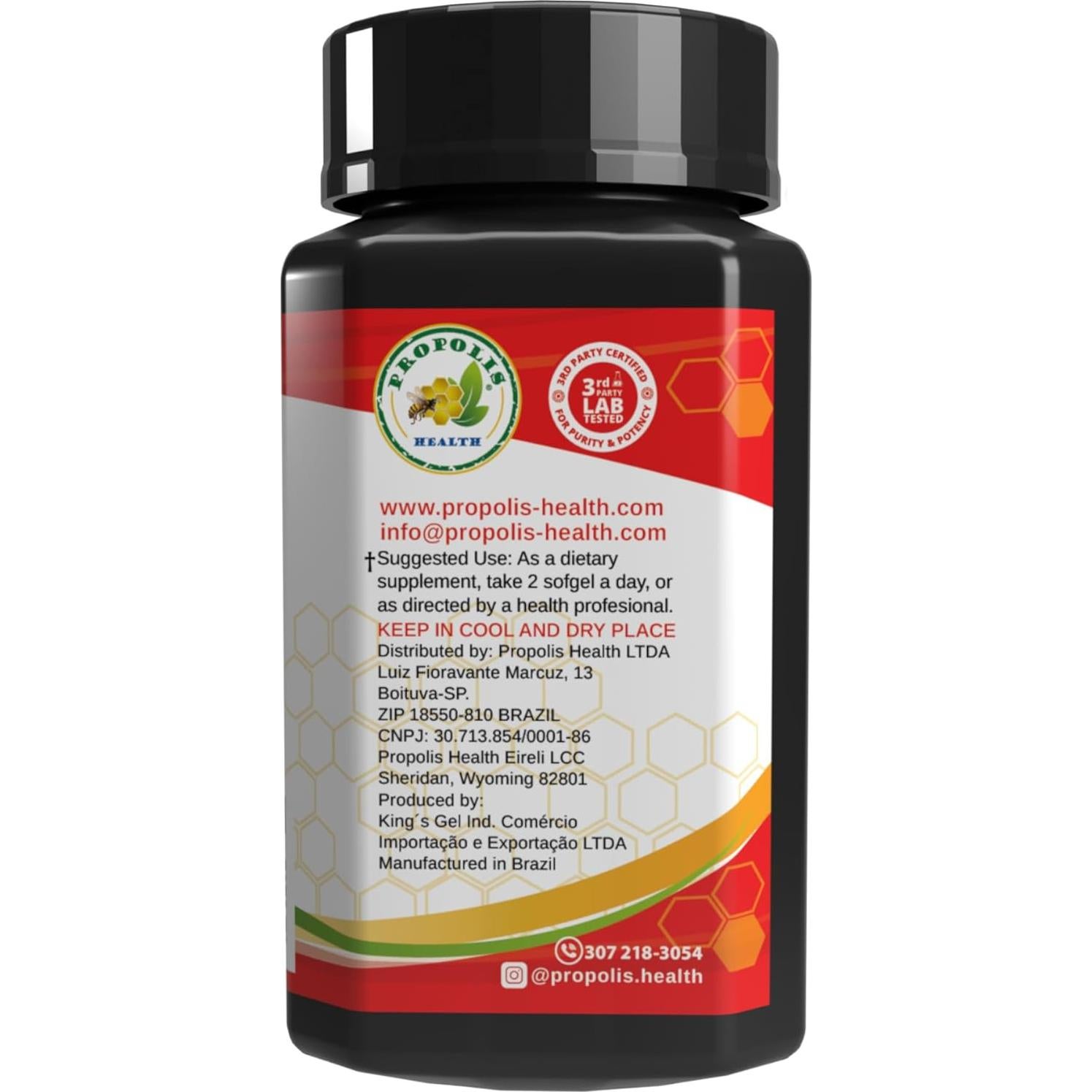 Propóleos Rojos de Abeja Gel de King's 90 Cápsulas 840mg