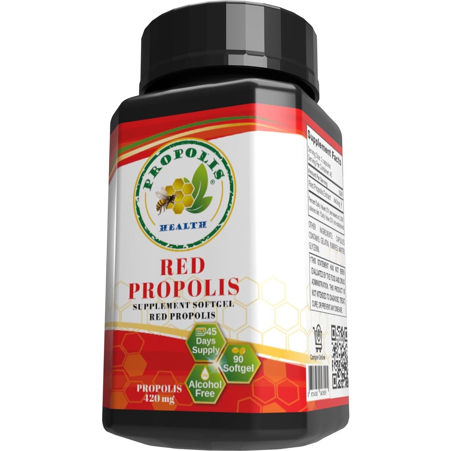 Propóleos Rojos de Abeja Gel de King's 90 Cápsulas 840mg