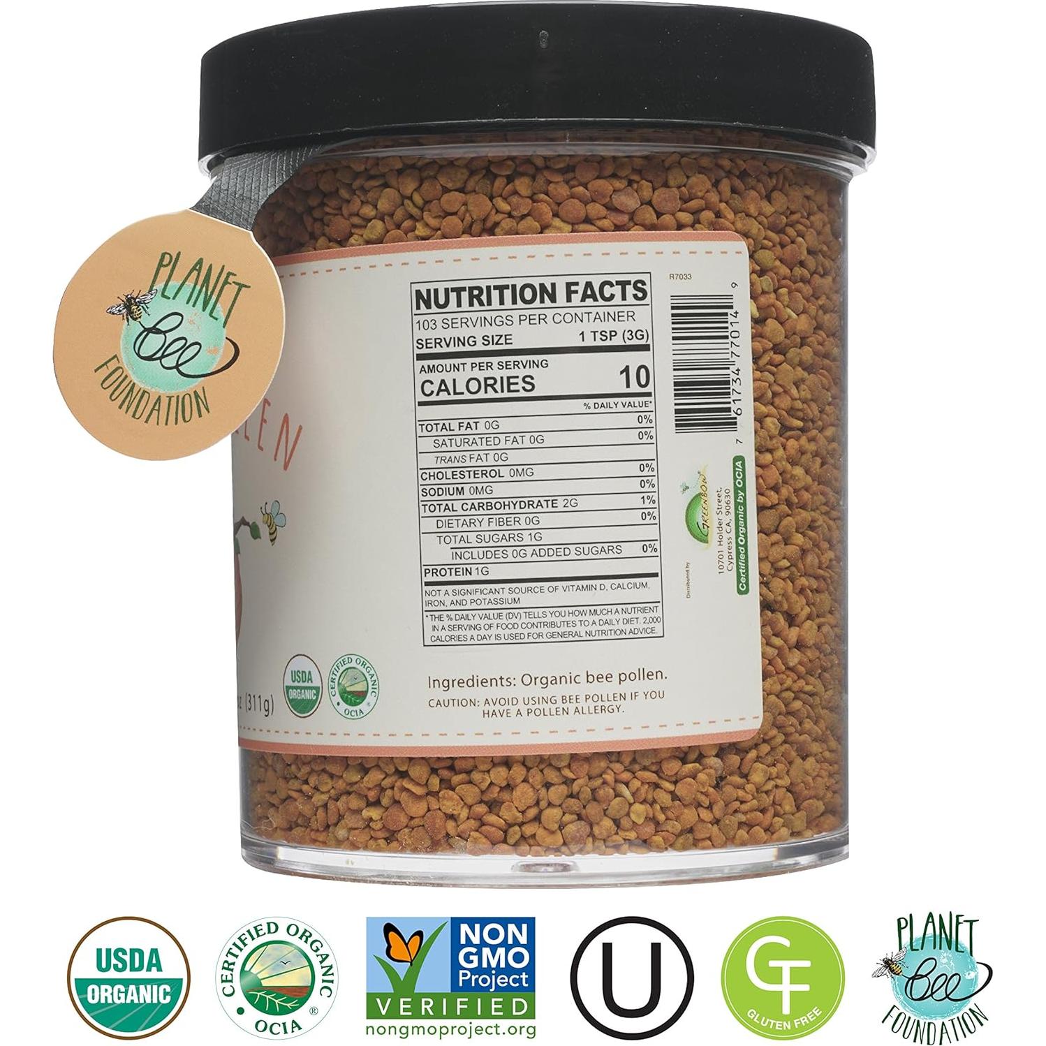 Polen de Abeja Orgánico Greenbow 311g - Superalimento Natural