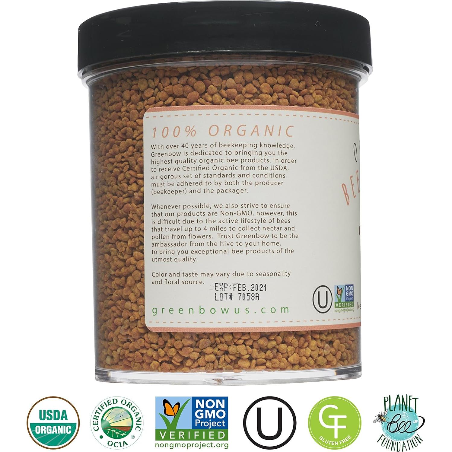 Polen de Abeja Orgánico Greenbow 311g - Superalimento Natural