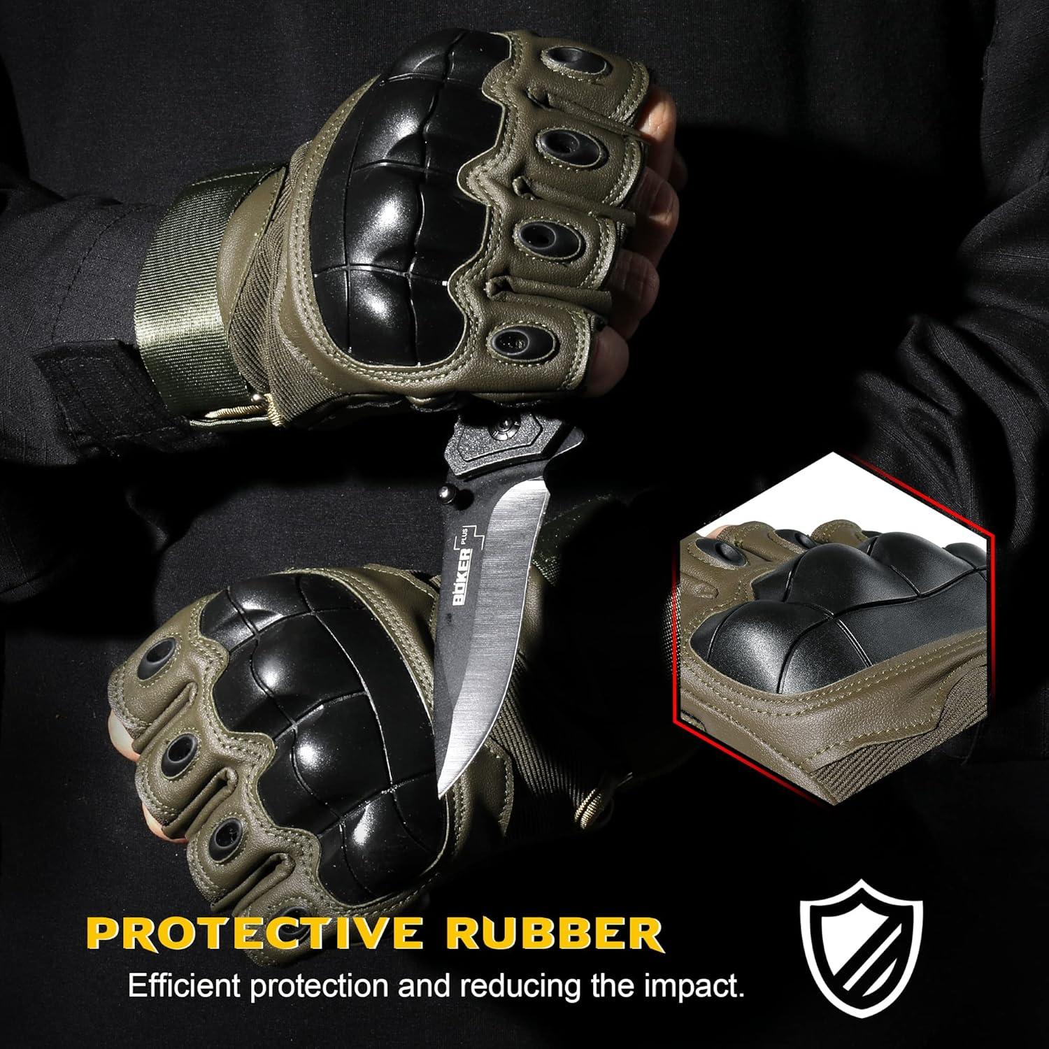 Guantes Tácticos WTACTFUL P10 Negros para Motocicleta y Ciclismo