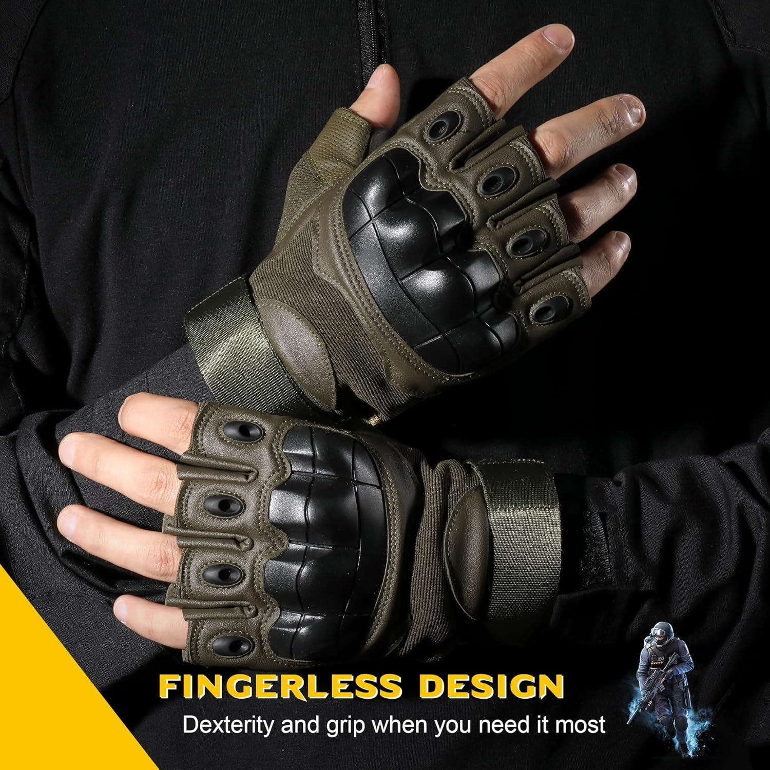 Guantes Tácticos WTACTFUL P10 Negros para Motocicleta y Ciclismo