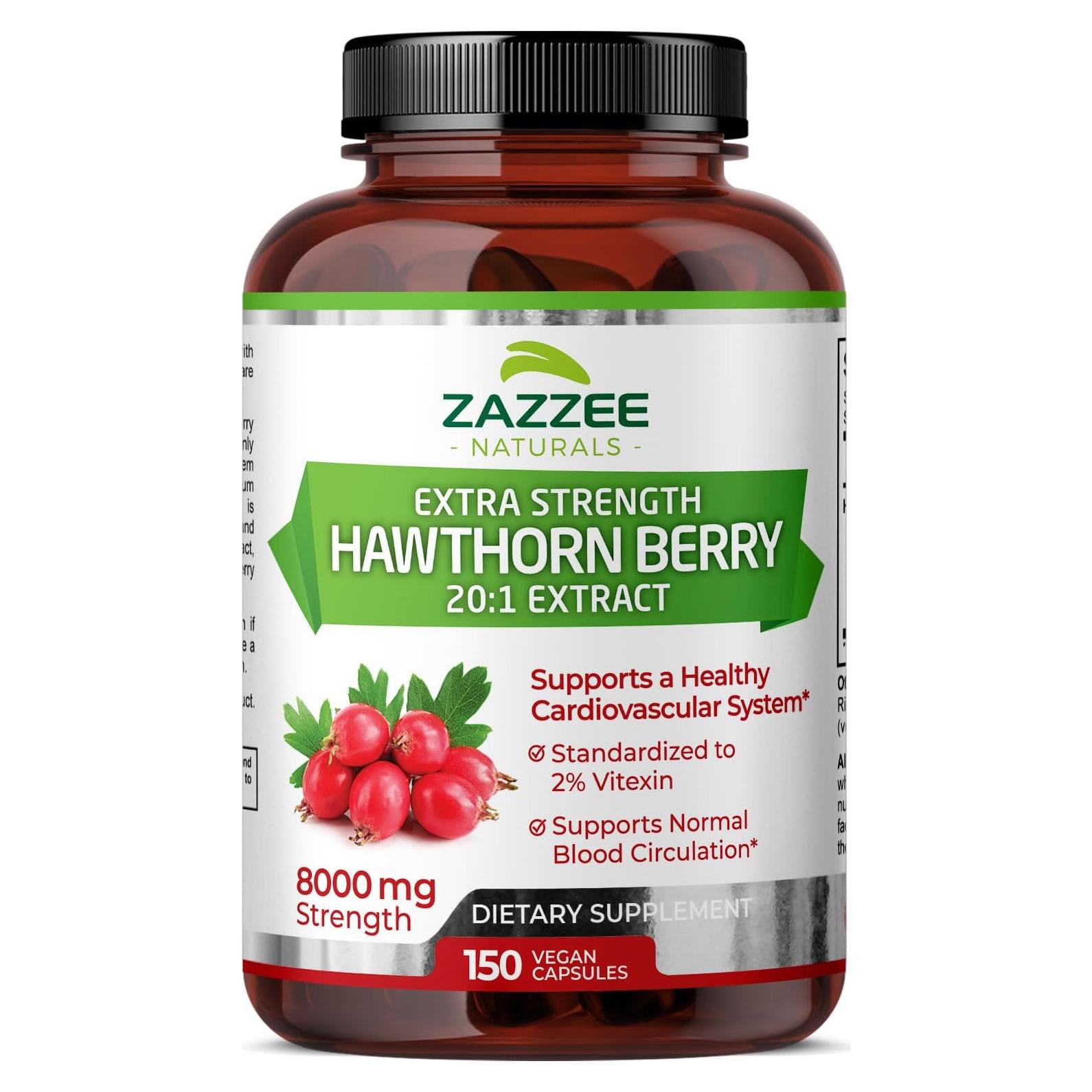 Extracto de Baya de Espino Zazzee Extra Fuerte 8000 mg 150 Cápsulas