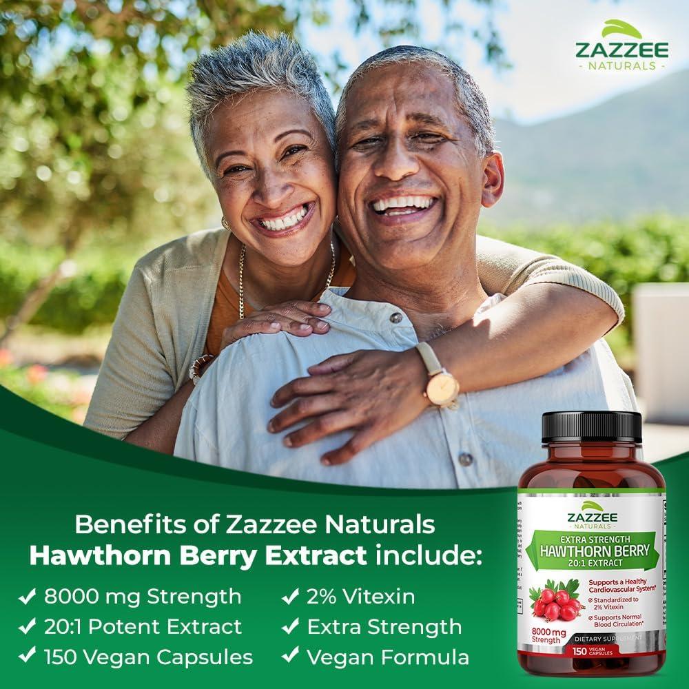 Extracto de Baya de Espino Zazzee Extra Fuerte 8000 mg 150 Cápsulas