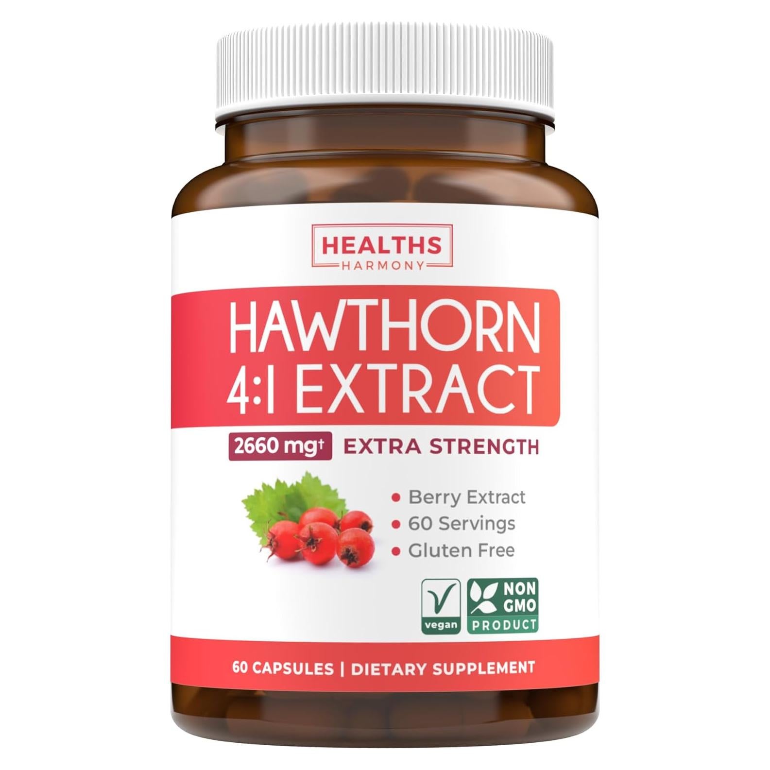 Cápsulas de Extracto de Baya de Espino Healths Harmony 60 Unidades