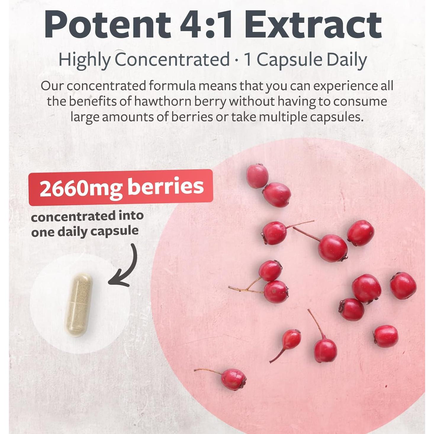 Cápsulas de Extracto de Baya de Espino Healths Harmony 60 Unidades