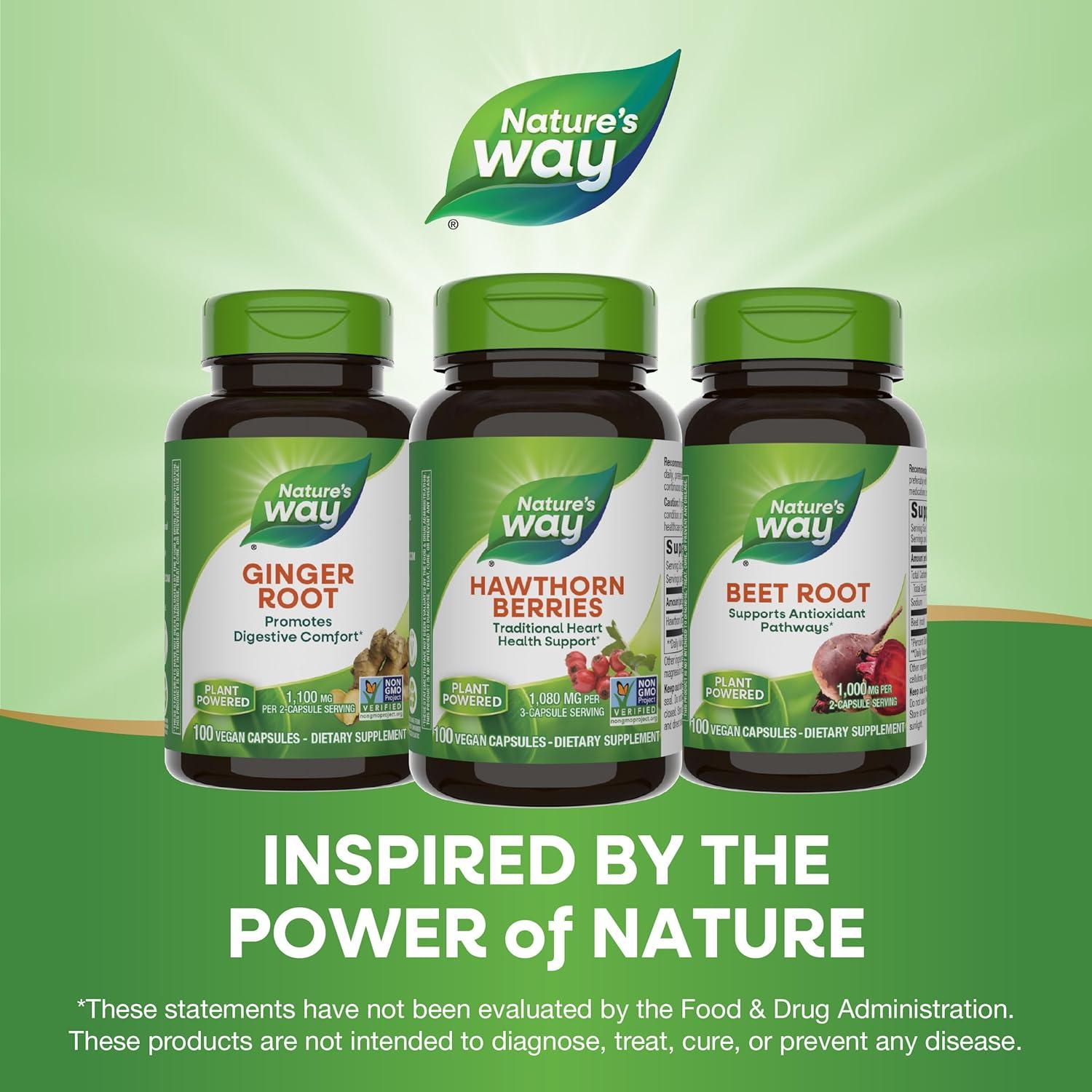 Bayas de Espino Nature's Way 100 Cápsulas Veganas Salud Corazón