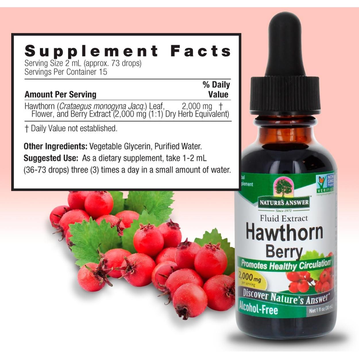 Extracto de Baya de Espino Nature's Answer 30 ml - Soporte Cardiovascular