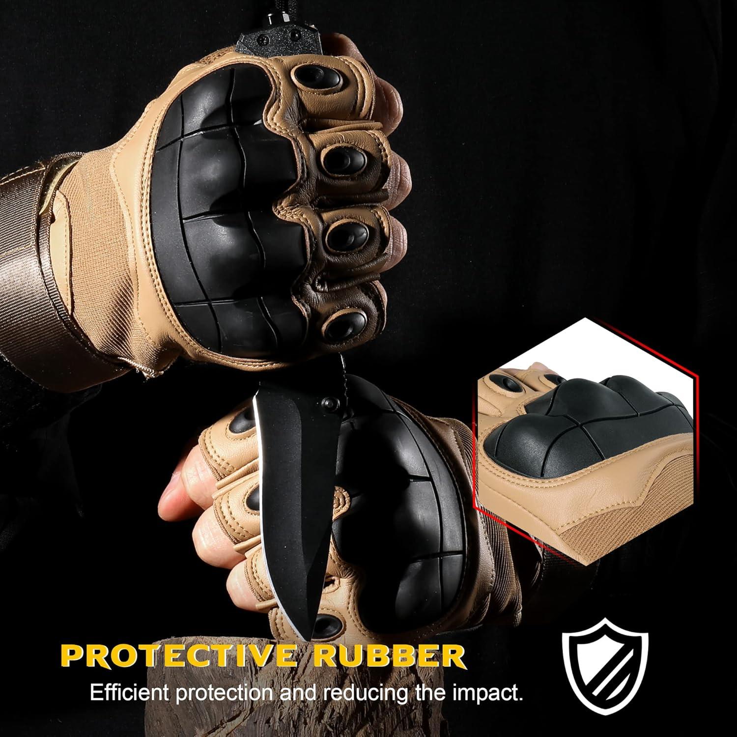 Guantes Tácticos WTACTFUL P10 Negros para Motocicleta y Ciclismo