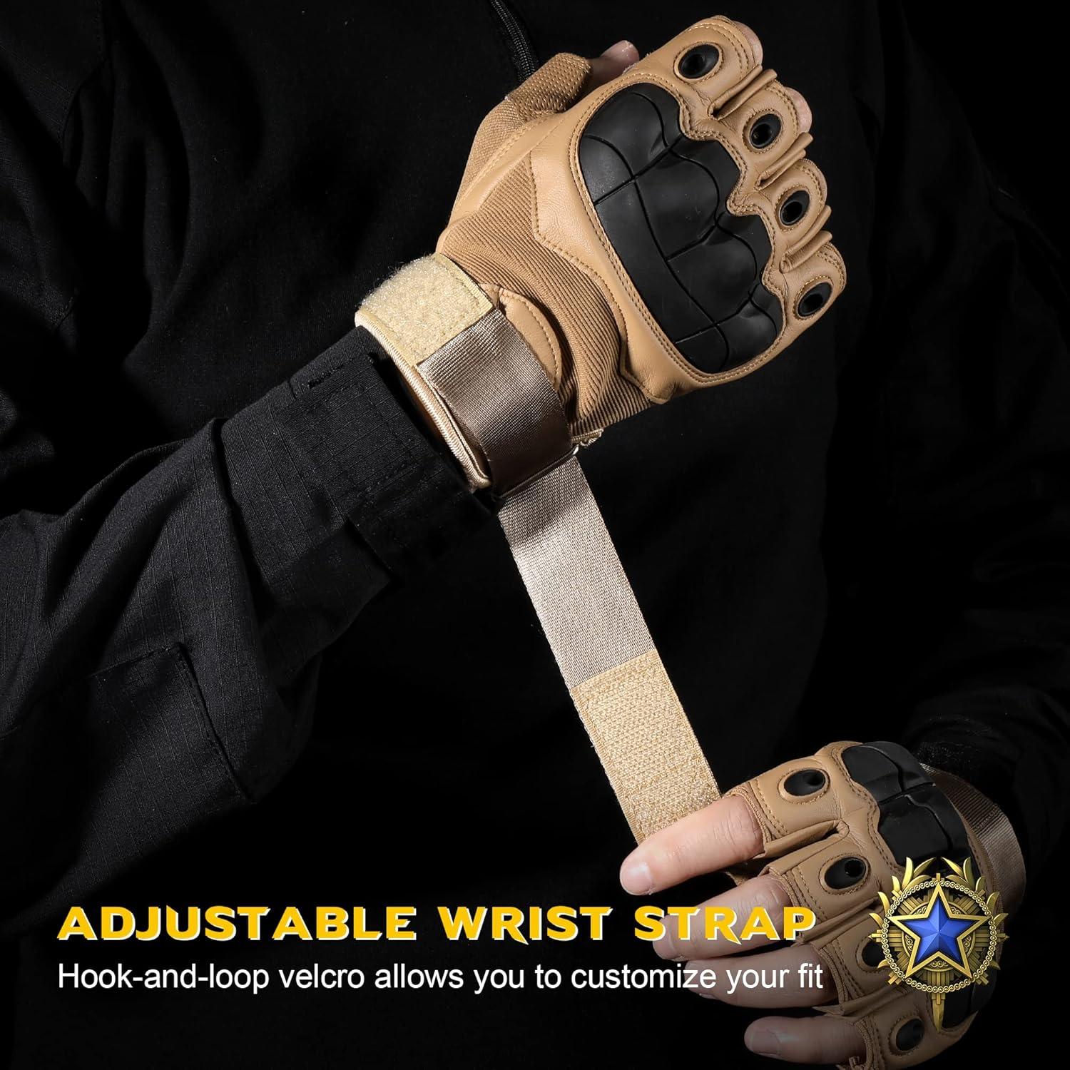 Guantes Tácticos WTACTFUL P10 Negros para Motocicleta y Ciclismo