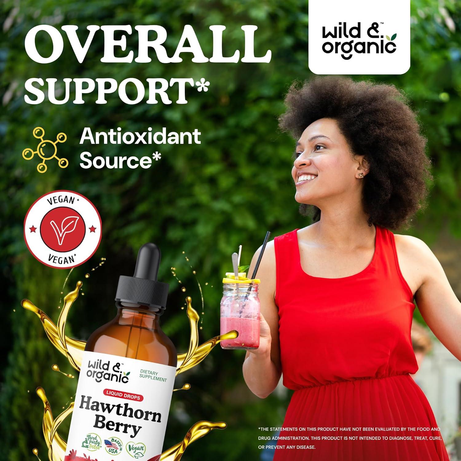 Tintura de Espino Silvestre Orgánico 600 mg - 118 ml - Suplemento Vegano