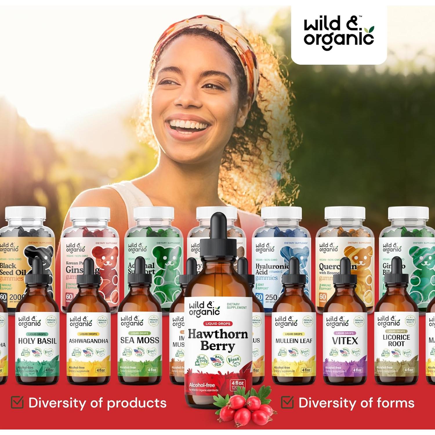 Tintura de Espino Silvestre Orgánico 600 mg - 118 ml - Suplemento Vegano