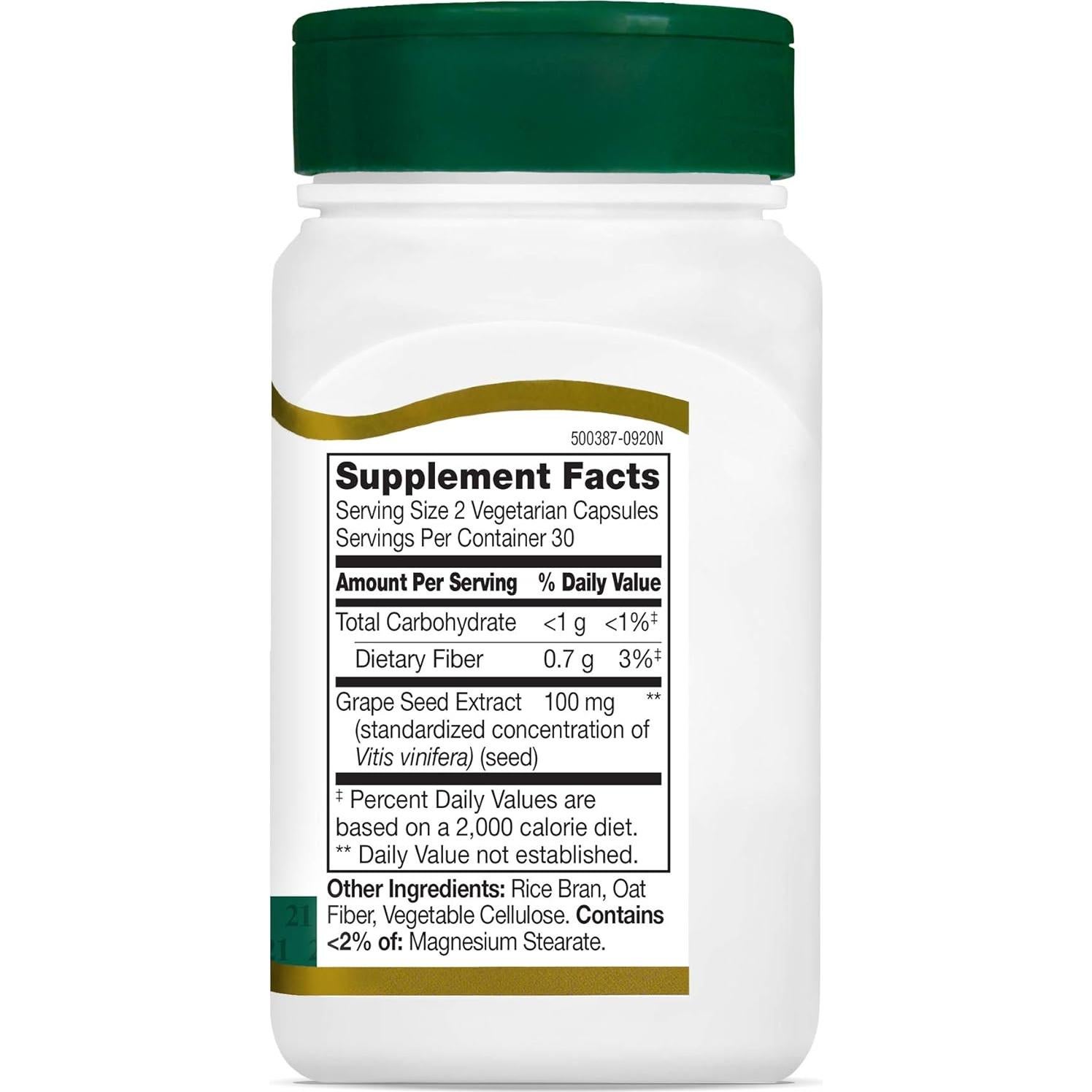 Extracto de Semilla de Uva Siglo 21 Cápsulas Veganas 60 Unidades