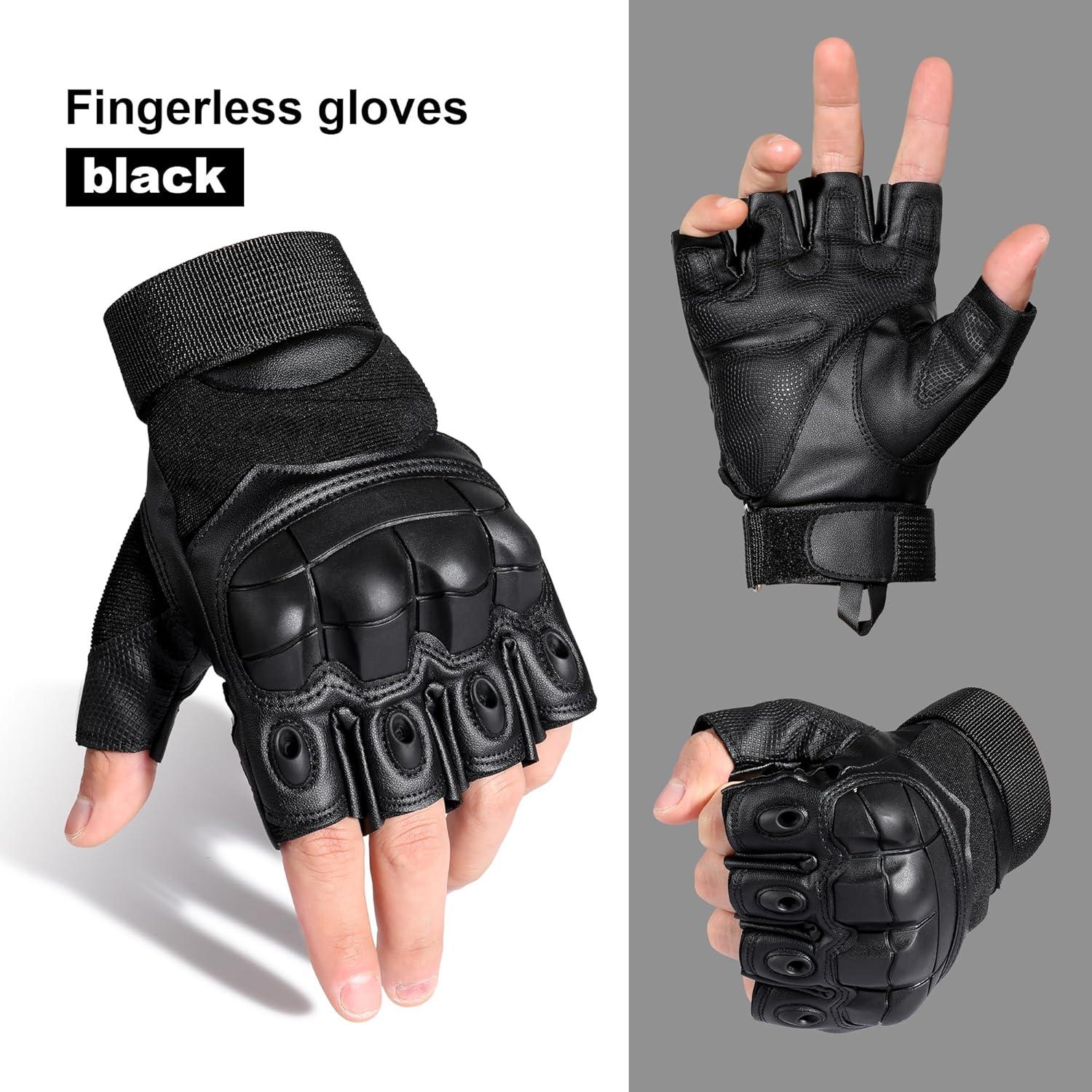 Guantes Tácticos WTACTFUL P10 Negros para Motocicleta y Ciclismo