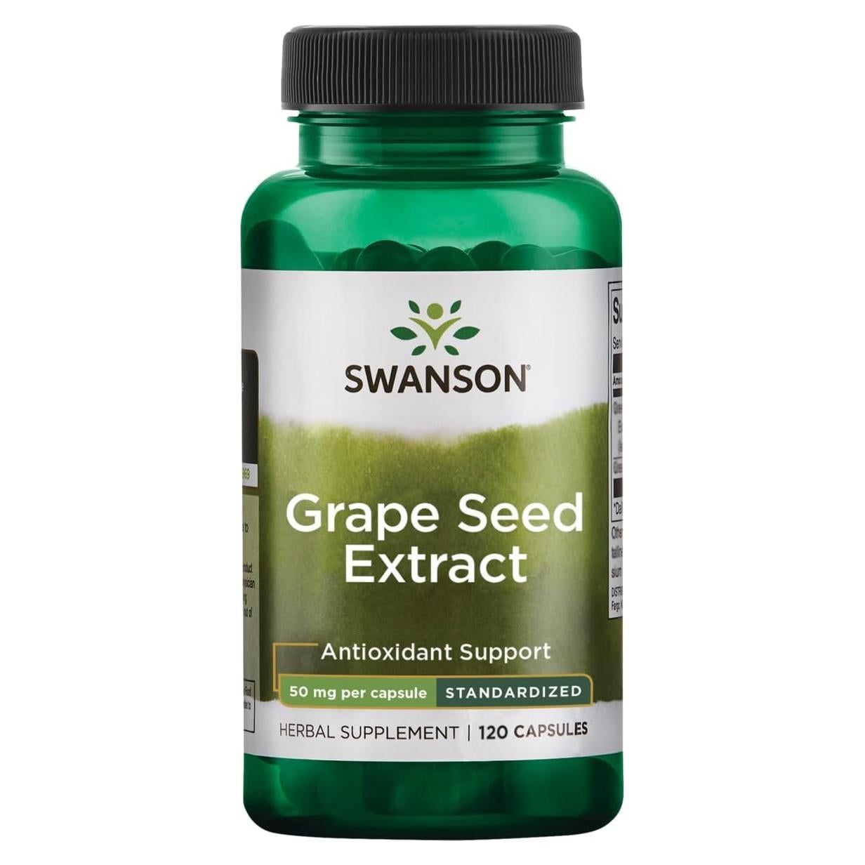 Extracto de Semilla de Uva Swanson 50 mg 120 Cápsulas Estandarizado