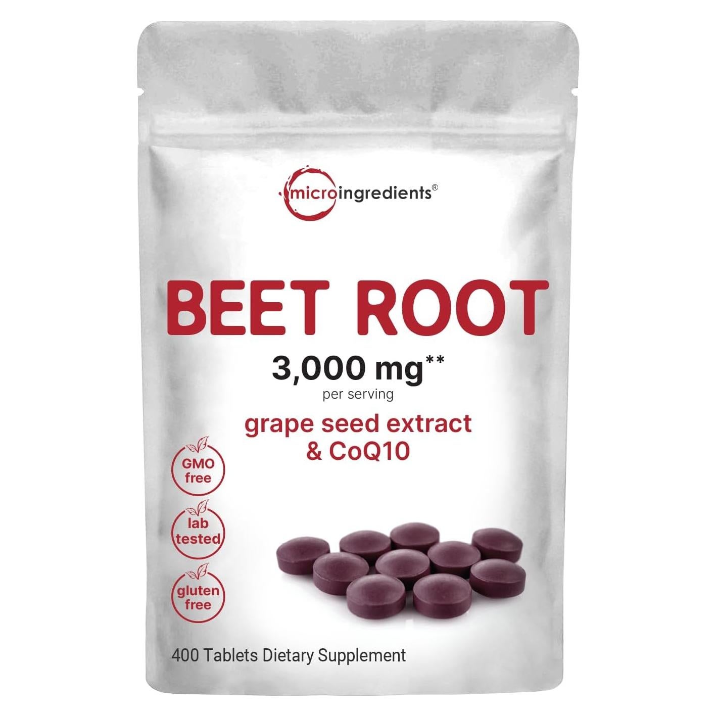 Suplemento de raíz de remolacha 3000mg Micro Ingredients 400 tabletas