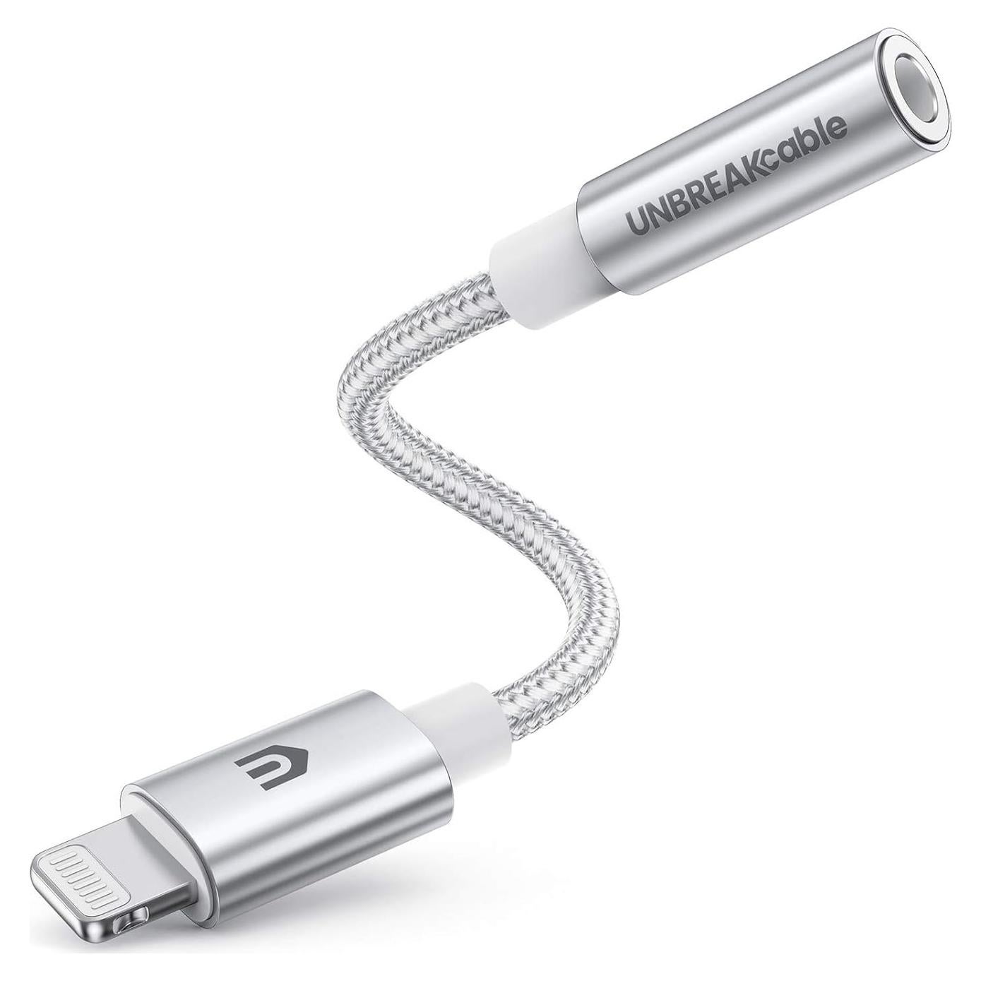 Adaptador de Auriculares UNBREAKcable Lightning a 3.5mm