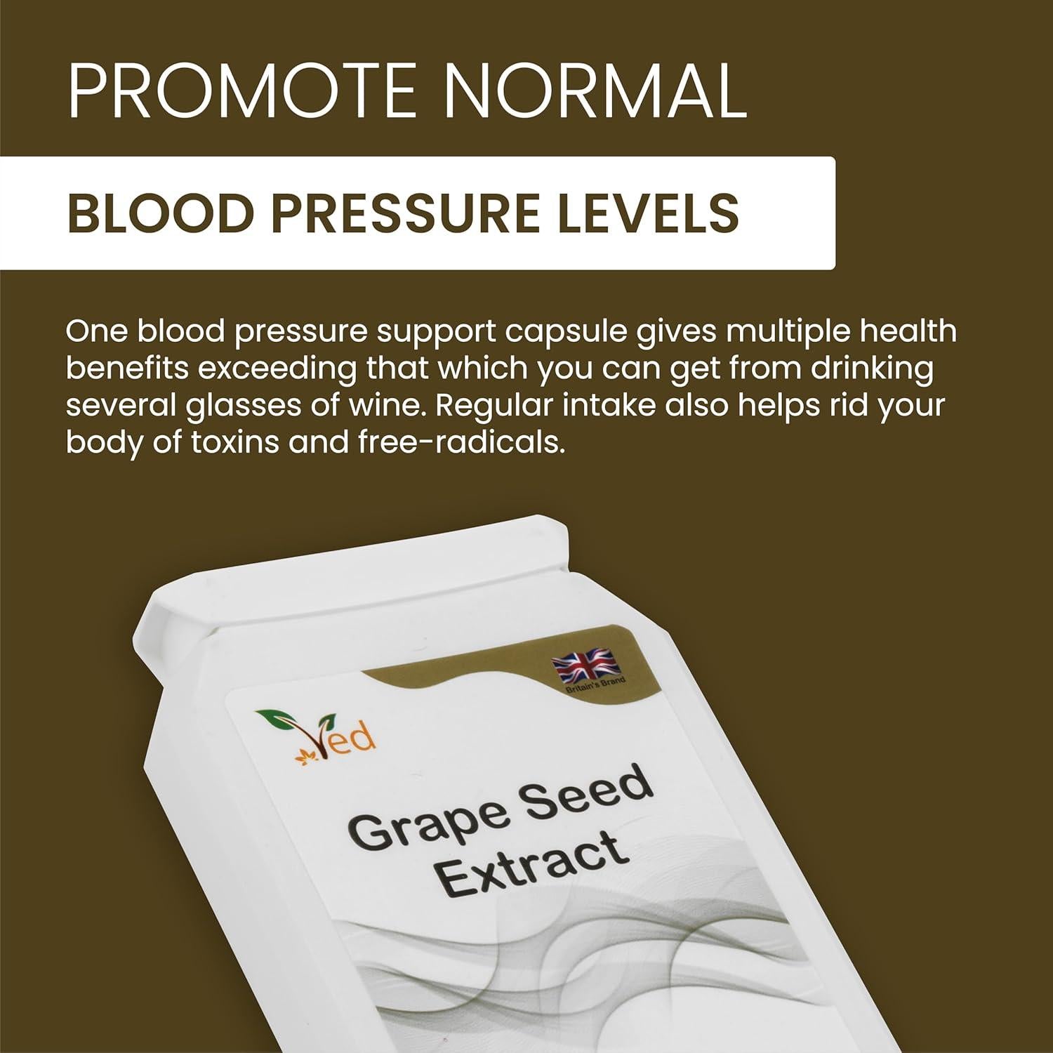 Cápsulas de Extracto de Semilla de Uva Ved 400 mg - 90 Veganas