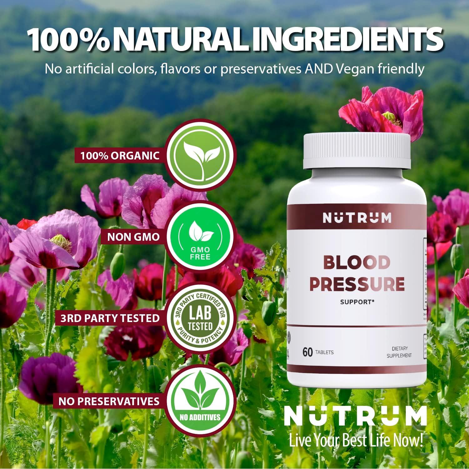 Suplemento Vegano Nutrum para Presión Arterial 60 Tabletas