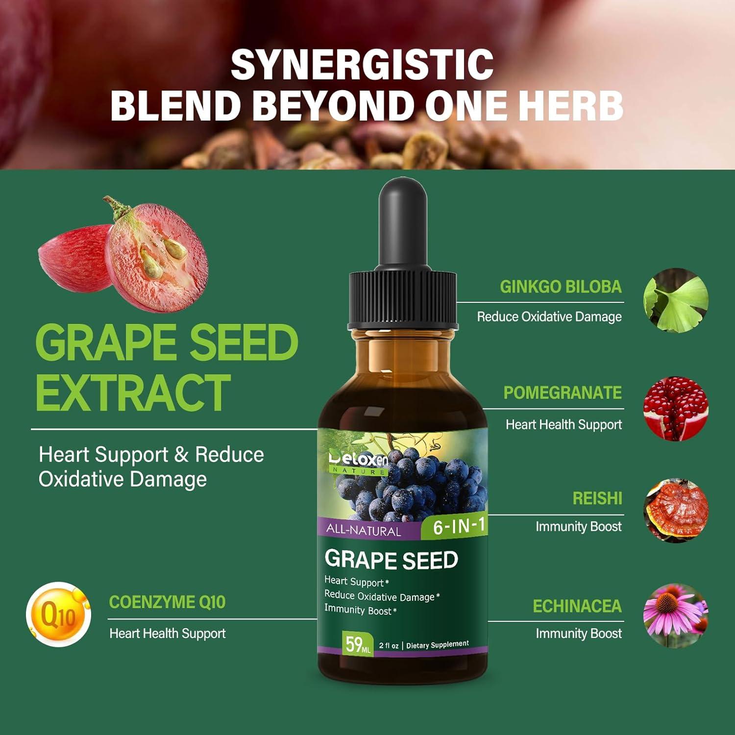 Extracto de Semillas de Uva DetoxenNATURE 59 ml - Soporte Cardíaco y Inmunidad