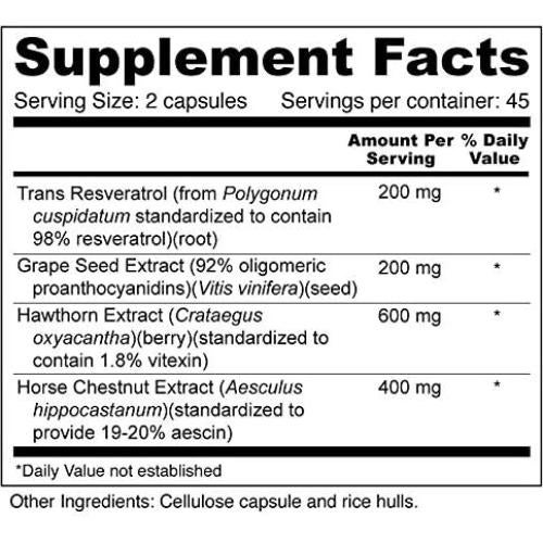 Suplemento Cardio Recursos de Bienestar 113g - Resveratrol y Espino