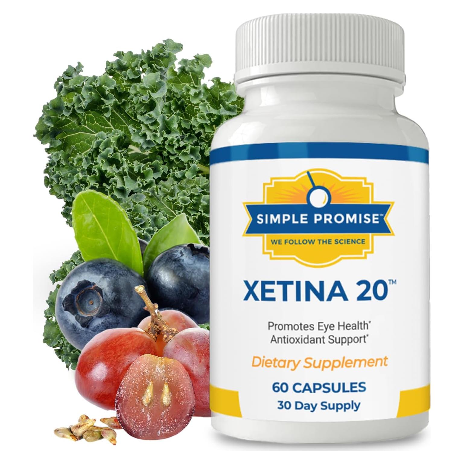 Suplemento Ocular Xetina 20 - Luteína y Zeaxantina 60 Cápsulas