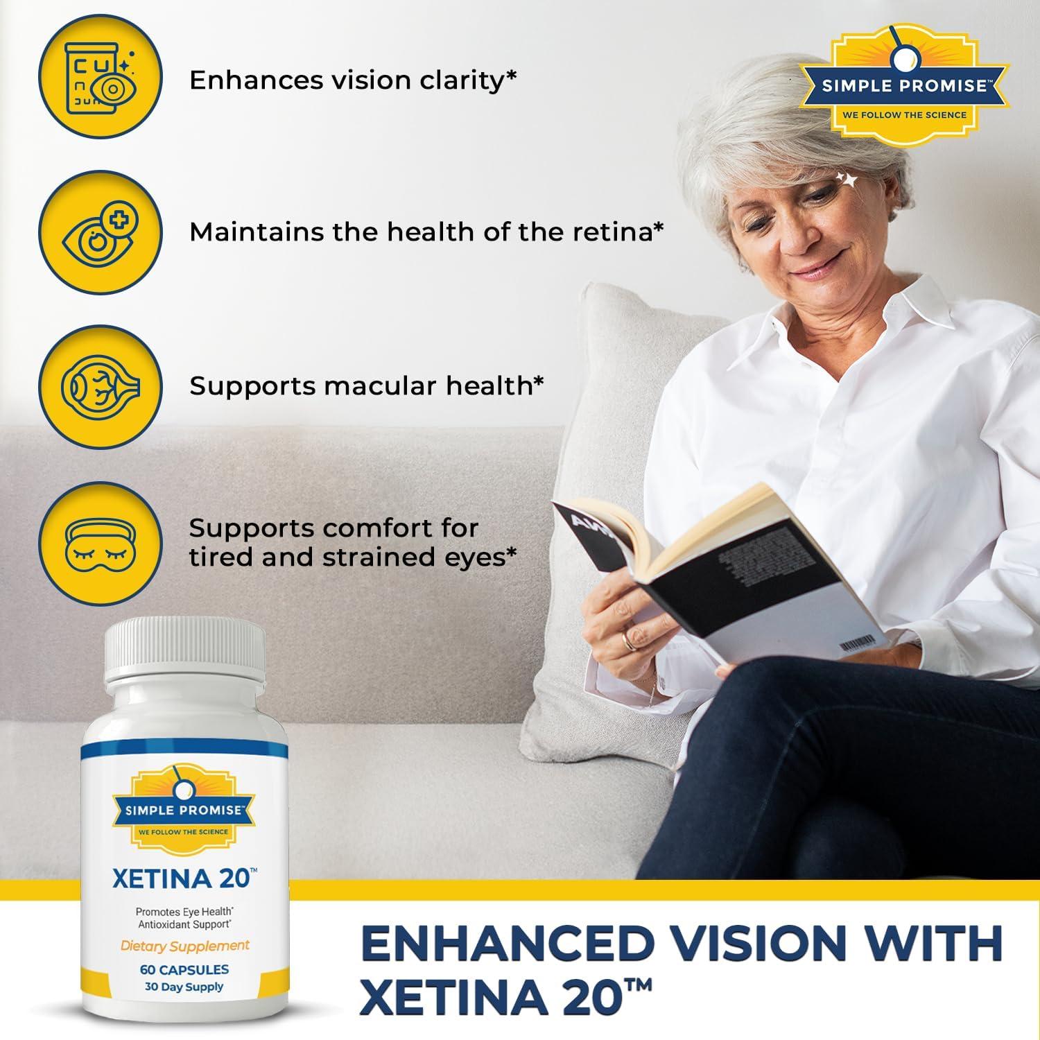 Suplemento Ocular Xetina 20 - Luteína y Zeaxantina 60 Cápsulas