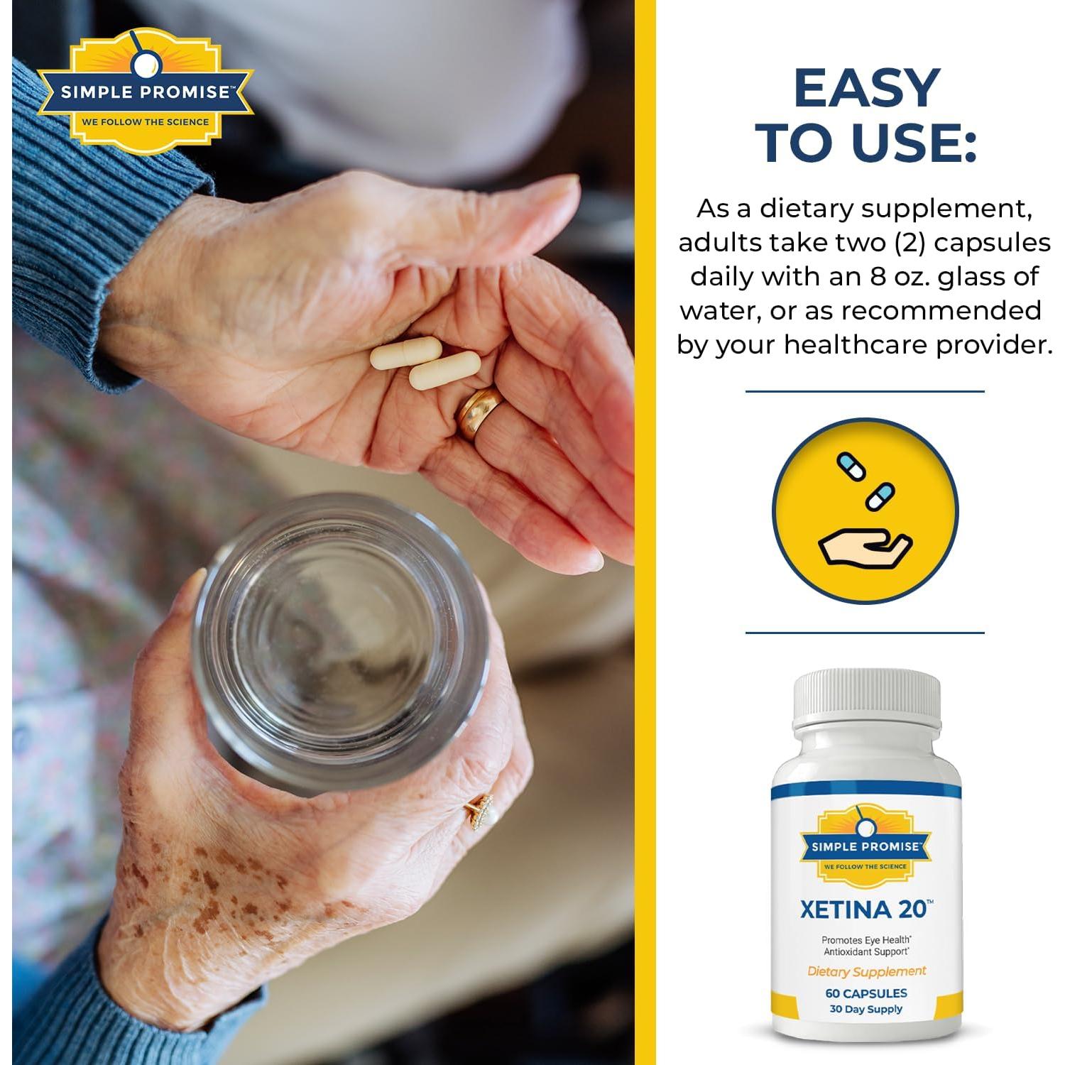 Suplemento Ocular Xetina 20 - Luteína y Zeaxantina 60 Cápsulas