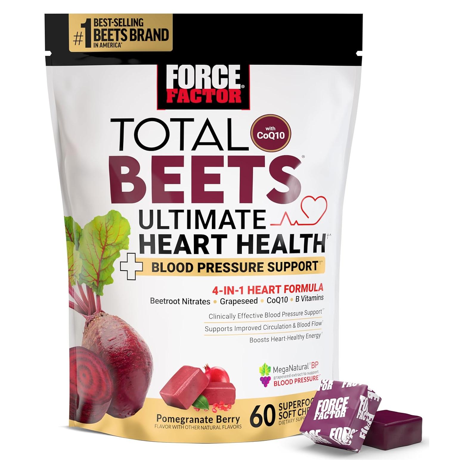 Gomas Blandas Force Factor Total Beets 60 unidades - Salud Cardiaca