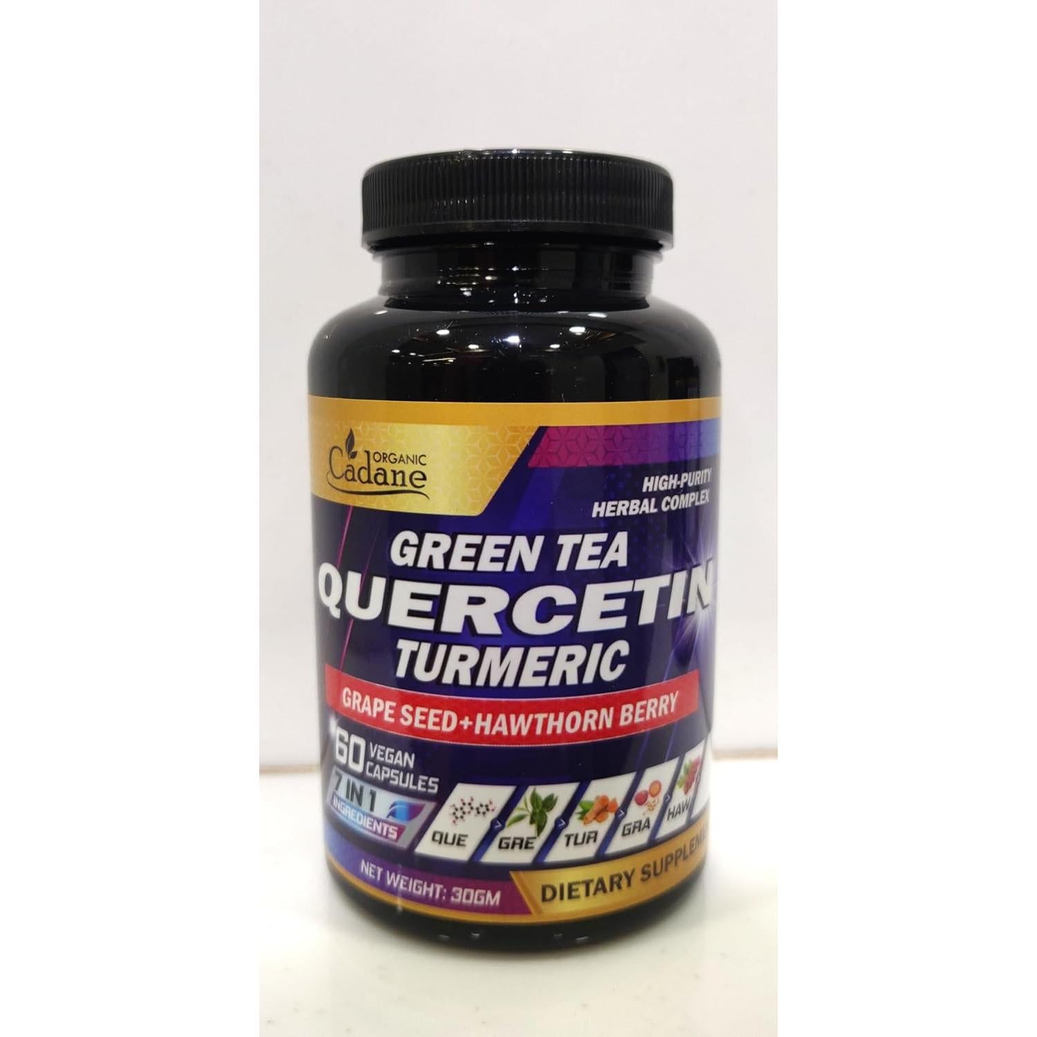 Suplemento de Quercetina Orgánica Cadane - 60 Cápsulas