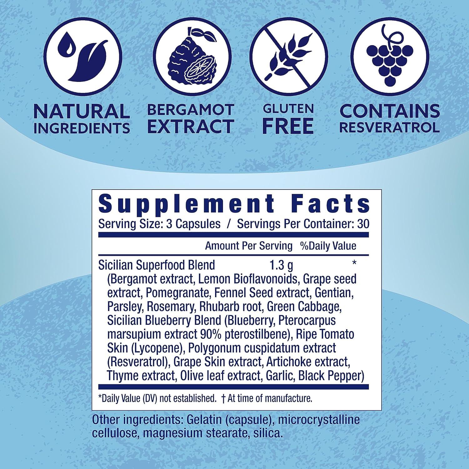 Suplemento Dieta Mediterránea Secreto Siciliano 90 Cápsulas