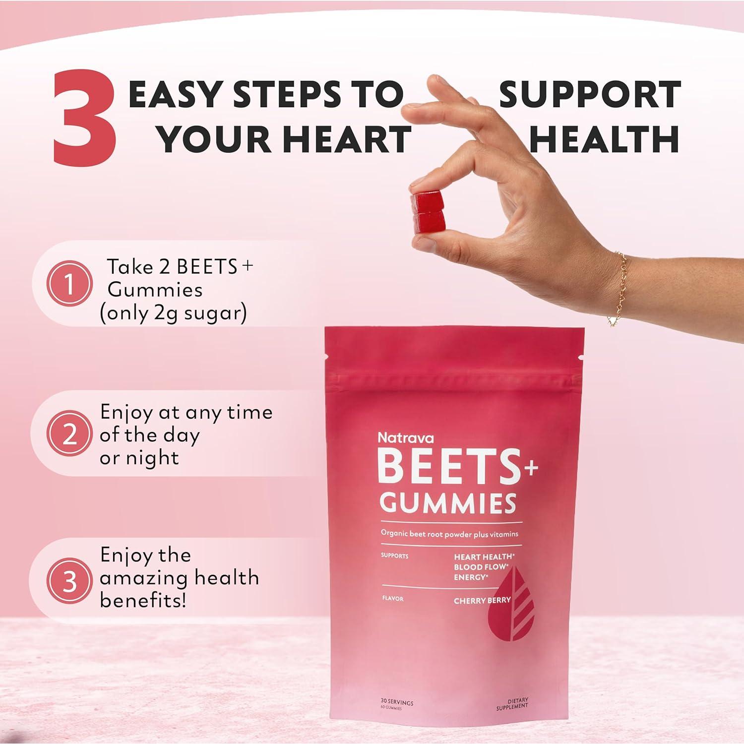 Gomitas Natrava Beets+ 60 unidades - Suplemento de remolacha