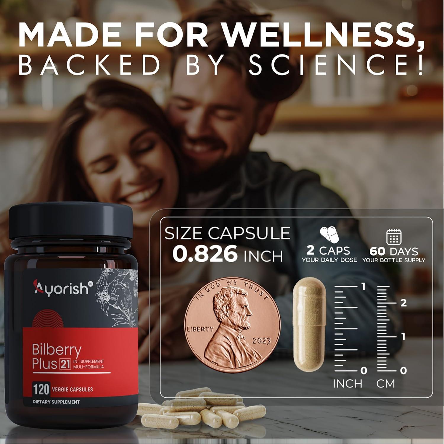 Vitaminas Ayorish para Ojos 120 Cápsulas - Luteína, Zeaxantina, Omega 3