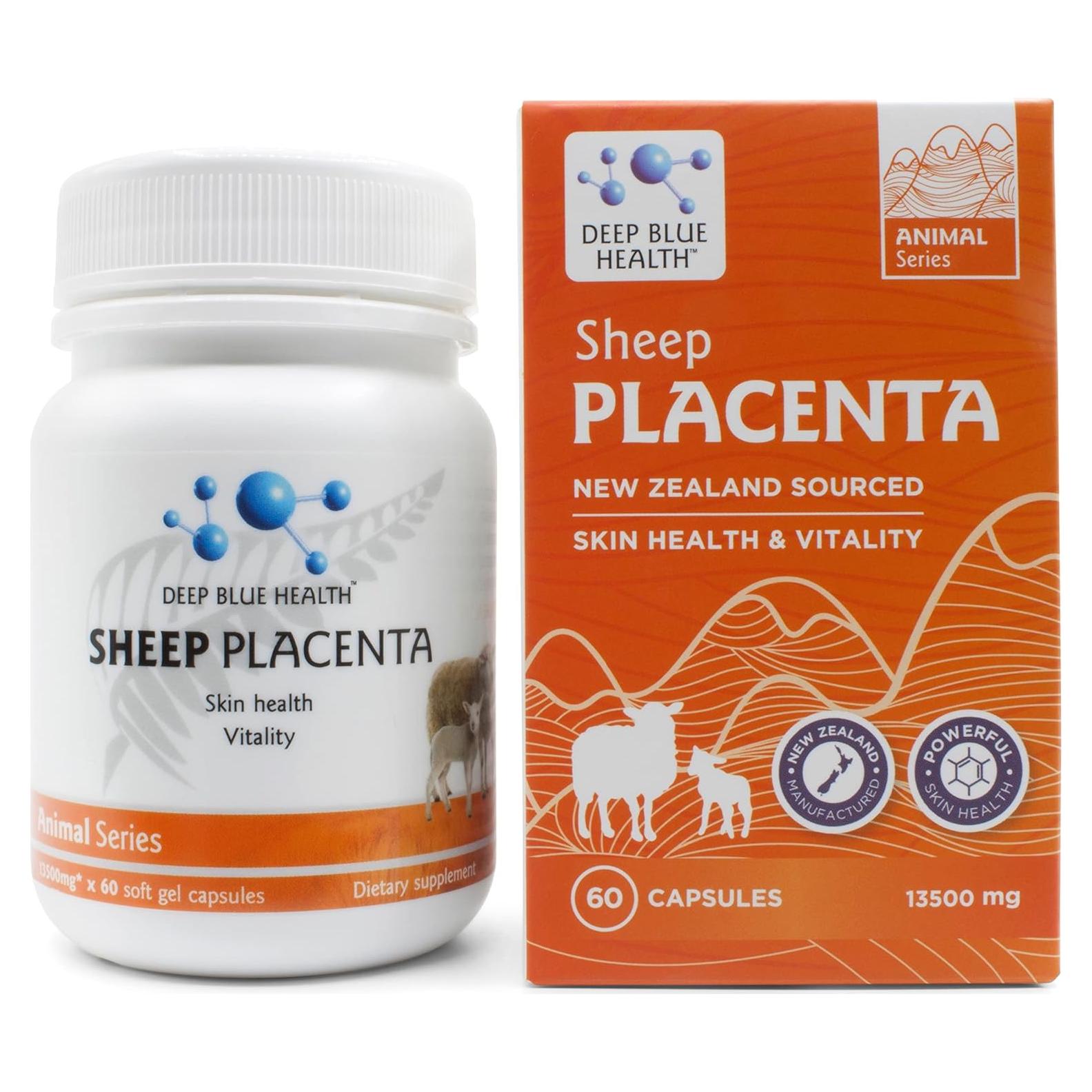 Suplemento de Placenta de Oveja Deep Blue Health 13500mg x 60 Cápsulas
