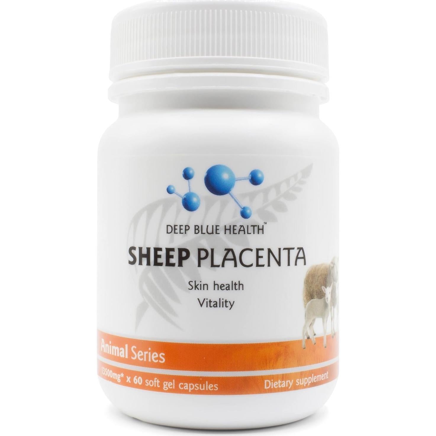 Suplemento de Placenta de Oveja Deep Blue Health 13500mg x 60 Cápsulas