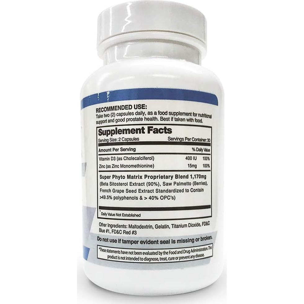 Suplemento Prostavar ULTRA 625mg 90% Beta-Sitosterol 90 Cápsulas