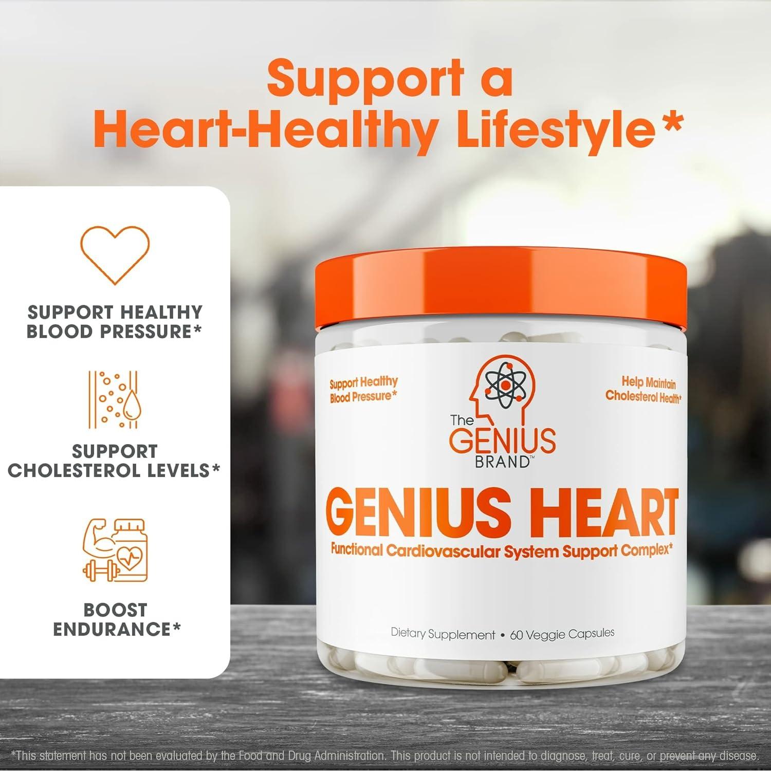 Suplemento Corazón Genius 60 Cápsulas Veganas - Salud Cardiovascular